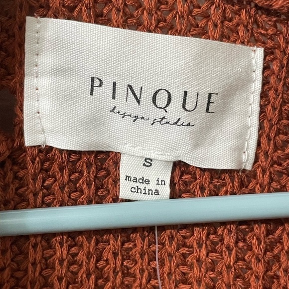 Pinque Women’s NWT Jamelya Braided Back Design High Low Open Cardigan Small - Picture 7 of 12